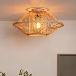 Plafondlamp Maui Bamboe, kleur Naturel