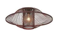 Plafondlamp Maui Bamboe, kleur Burgundy