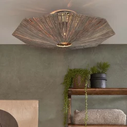 Plafondlamp Panama Raffia, kleur Grijs