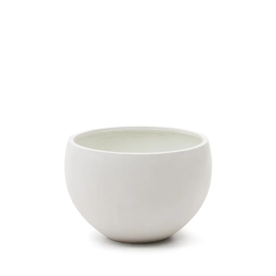 Plantenpot Grau kleur Wit