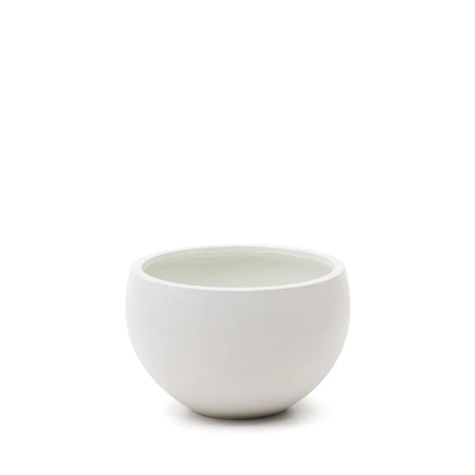 Plantenpot Grau kleur Wit