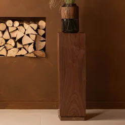 Plantenstandaard Enid Walnoot, 80cm hoog