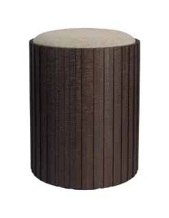 Poef Bay High Met opbergruimte, Teakhout