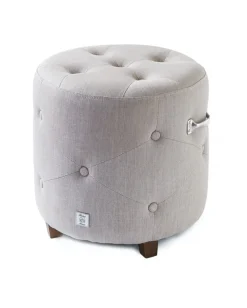 Poef Bowery Linen, kleur Flax