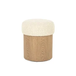 Poef George Bouclé en essenhout