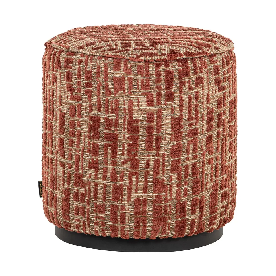 Poef Lexie Geweven stof, 45cm