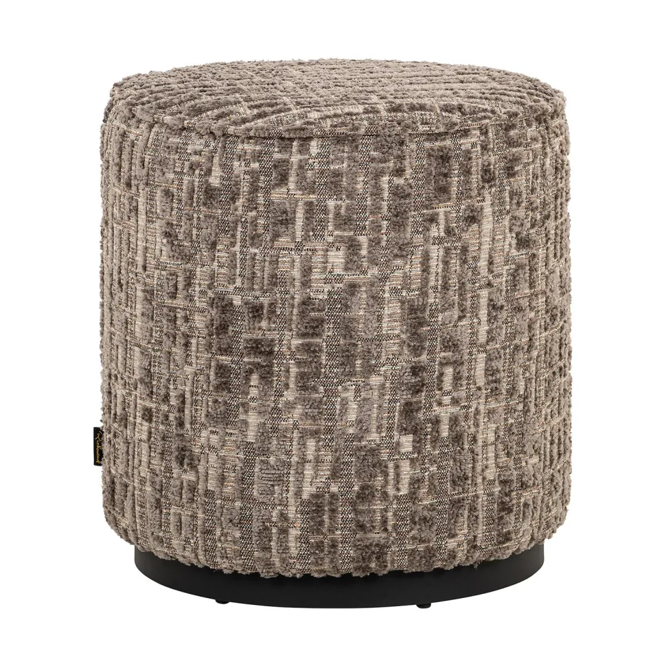 Poef Lexie Geweven stof, 45cm