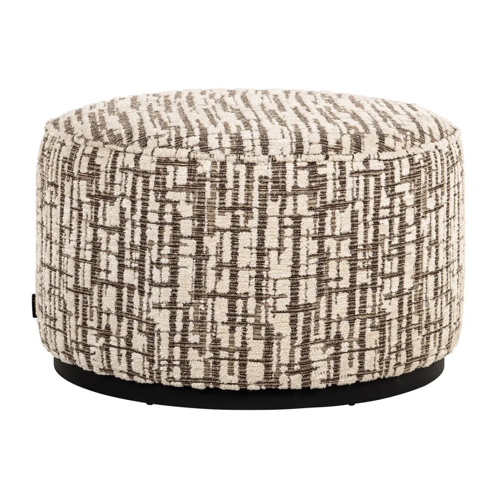 Poef Lexie Geweven stof, 70cm