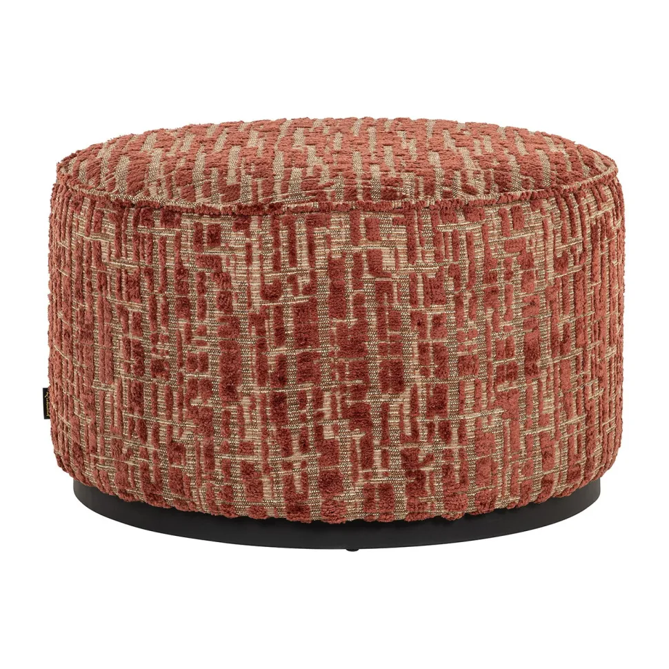 Poef Lexie Geweven stof, 70cm