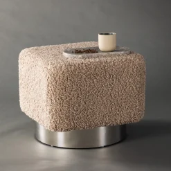 Poef Montey Teddy, kleur Bruin