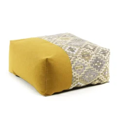 Poef Nazca 70cm, kleur Mosterdgeel