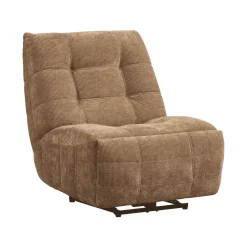 Relaxfauteuil Hein Geweven ribstof, kleur Lichtbruin