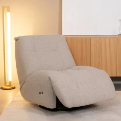 Relaxfauteuil Relax & Recharge Bouclé, elektrisch verstelbaar met accu