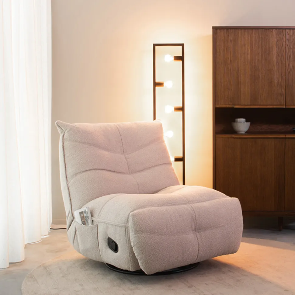 Relaxfauteuil Take It Easy Bouclé, kleur Naturel