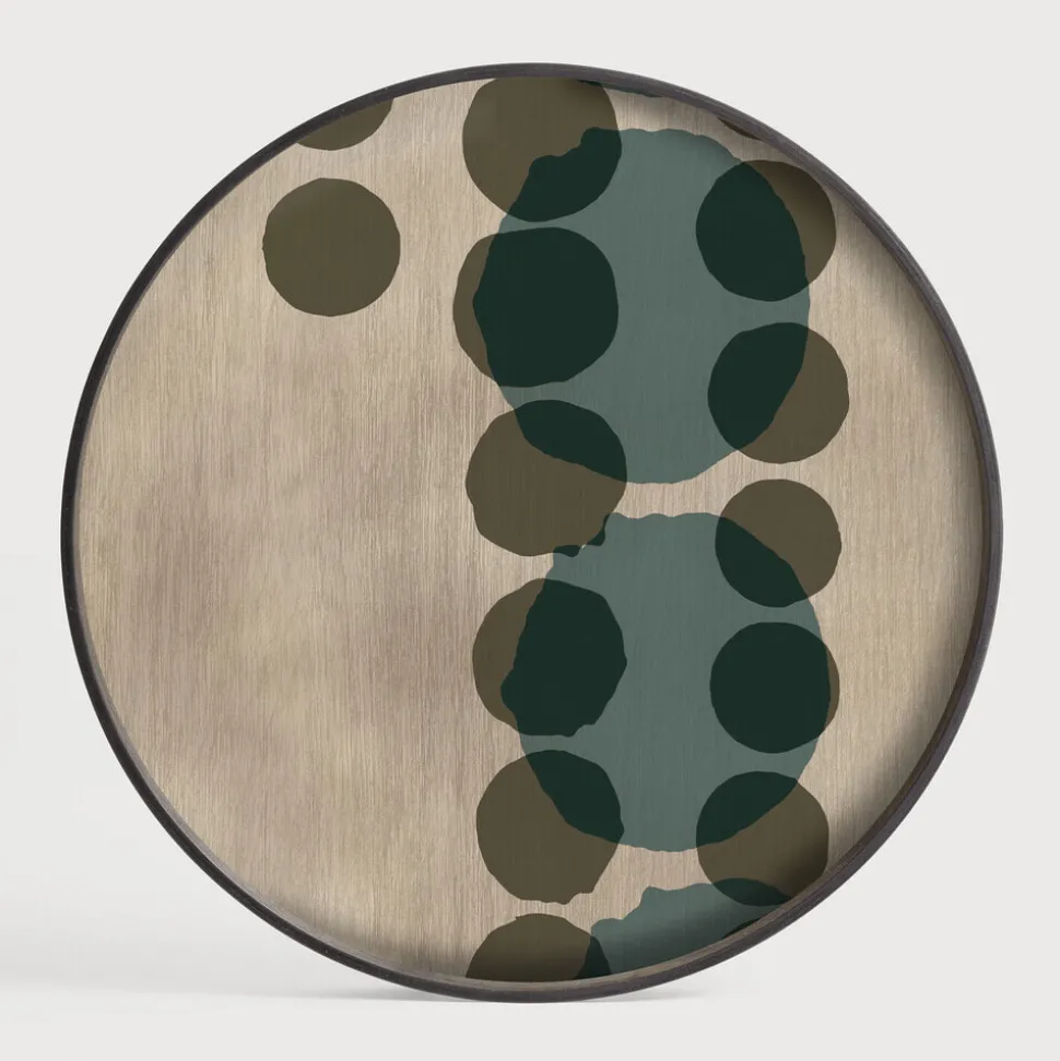 Rond Dienblad Layered Dots 61cm, kleur Slate