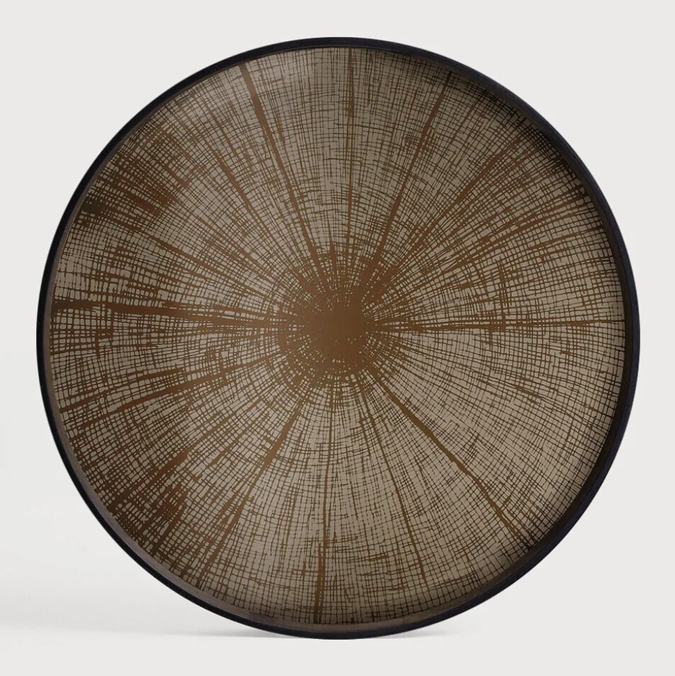 Rond Dienblad Slice 61cm, kleur Brons