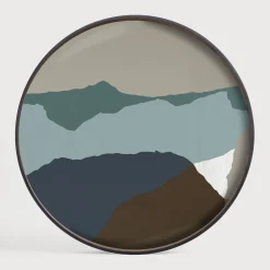 Rond Dienblad Wabi Sabi 92cm, kleur Graphite