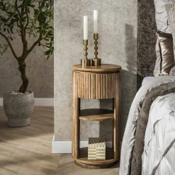 Rond Nachtkastje Sharmila Mangohout, Met 1 lade