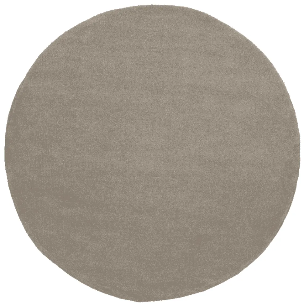 Rond Vloerkleed Noble 250cm, kleur Taupe