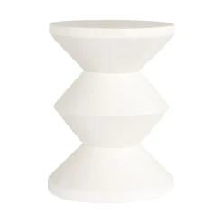 Ronde Bijzettafel Bloomstone 35cm, kleur Wit