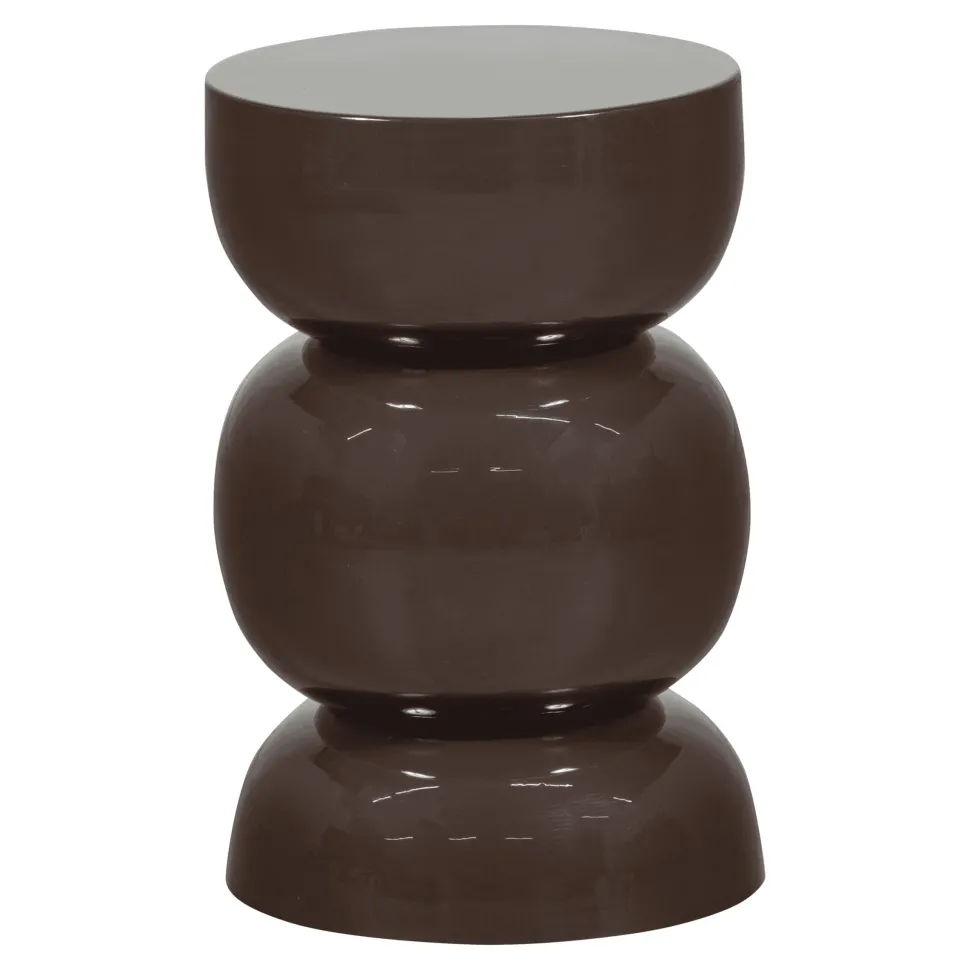 Ronde Bijzettafel Breno 30cm, kleur Donkerbruin