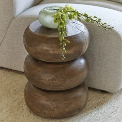 Ronde Bijzettafel Cala Carbo Suarhout, 35cm