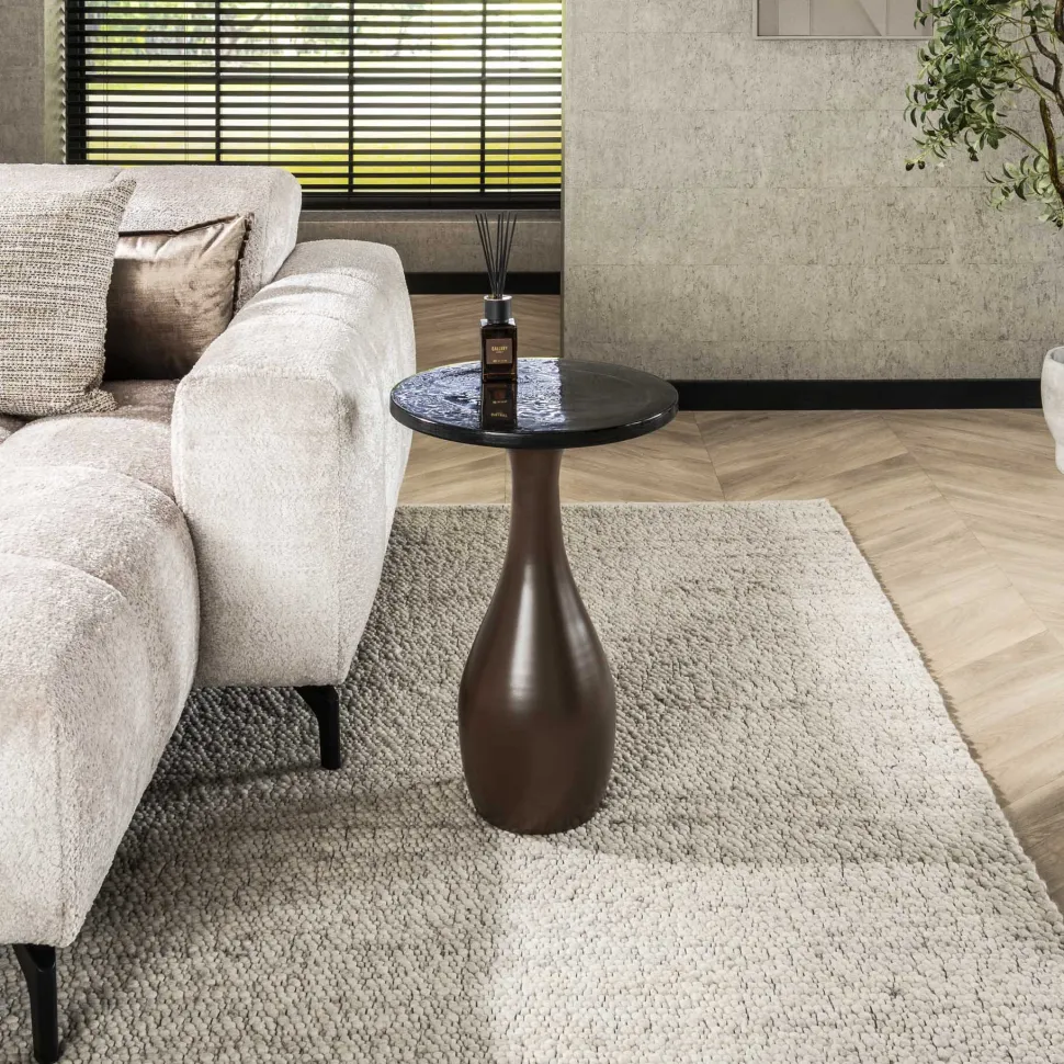 Ronde Bijzettafel Cassidi Glas, 40cm