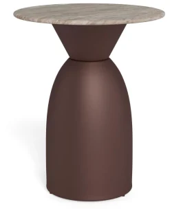 Ronde Bijzettafel Chardai Marmer, 40cm