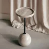 Ronde Bijzettafel Cocktail Marmer, 25cm