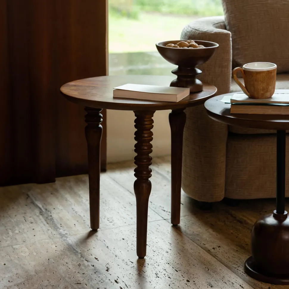 Ronde Bijzettafel Cove Mangohout, 50cm