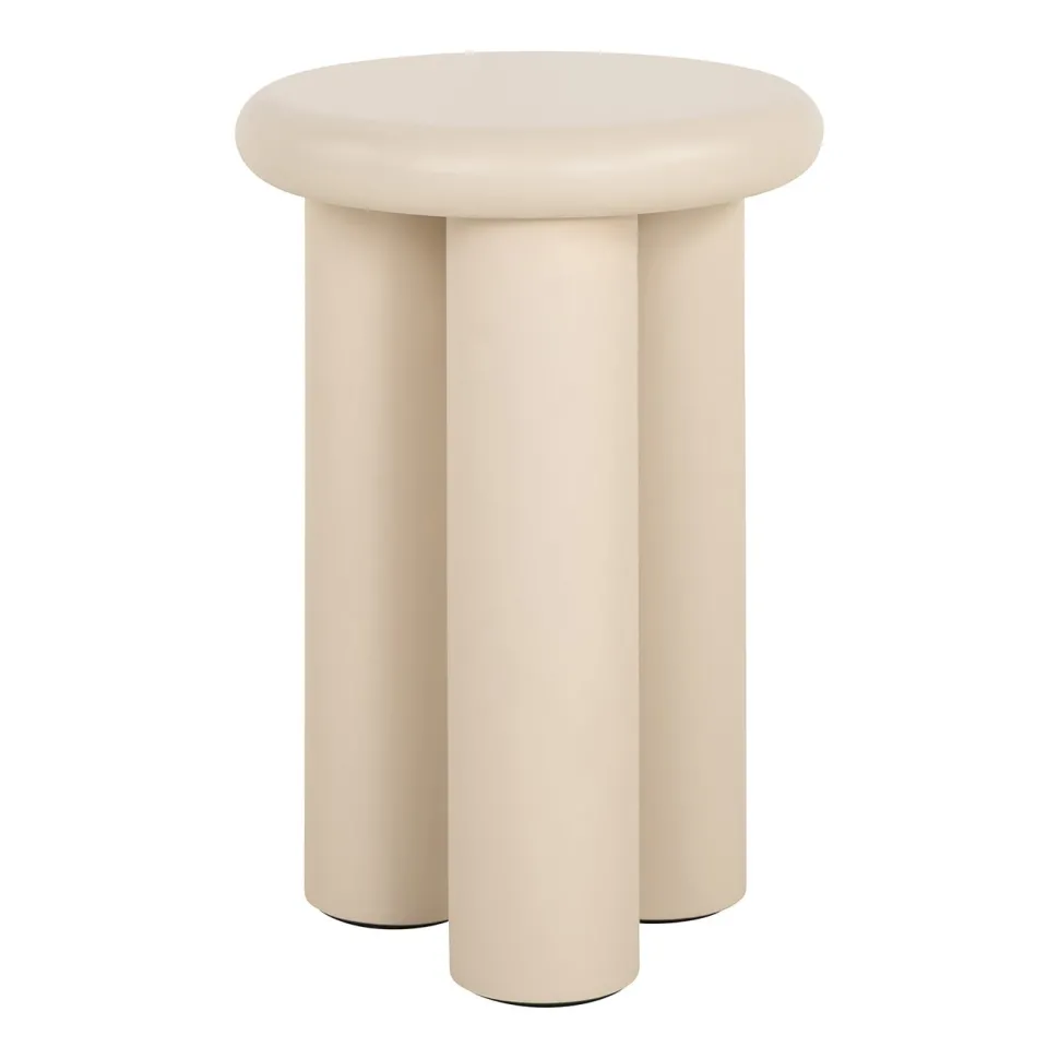 Ronde Bijzettafel Elbaz 35cm, kleur Beige