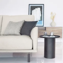 Ronde Bijzettafel Fleksa 45cm, kleur Zwart