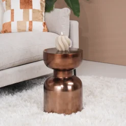 Ronde Bijzettafel Frits 30cm, kleur Brons