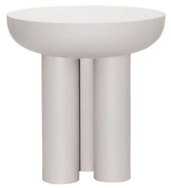 Ronde Bijzettafel Jez 43cm, kleur Off White Sand