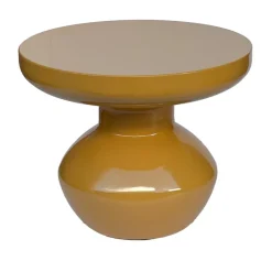 Ronde Bijzettafel Lou 40cm, kleur Mosterdgeel