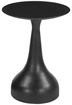 Ronde Bijzettafel Macio Mangohout, kleur Zwart