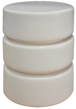 Ronde Bijzettafel Milly Mangohout, 35cm, kleur Soft Sand