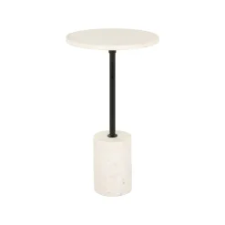 Ronde Bijzettafel Misty Marmer, 30cm