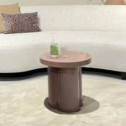 Ronde Bijzettafel Noa 43cm, kleur Vintage Roze
