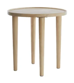 Ronde Bijzettafel Qiano Mangohout, 49cm, kleur Naturel