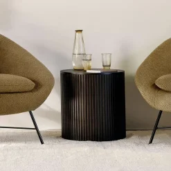 Ronde Bijzettafel Roller Max Hout, 40cm