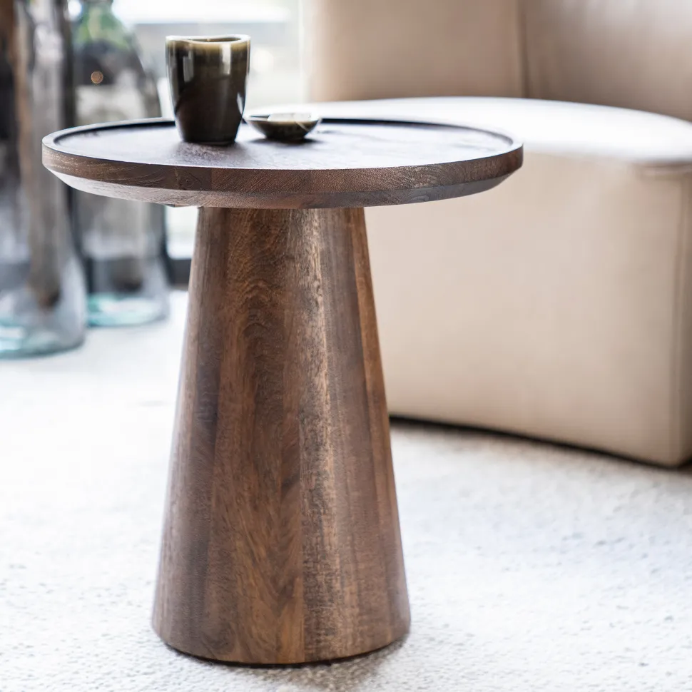 Ronde Bijzettafel Ron Mangohout, 46cm