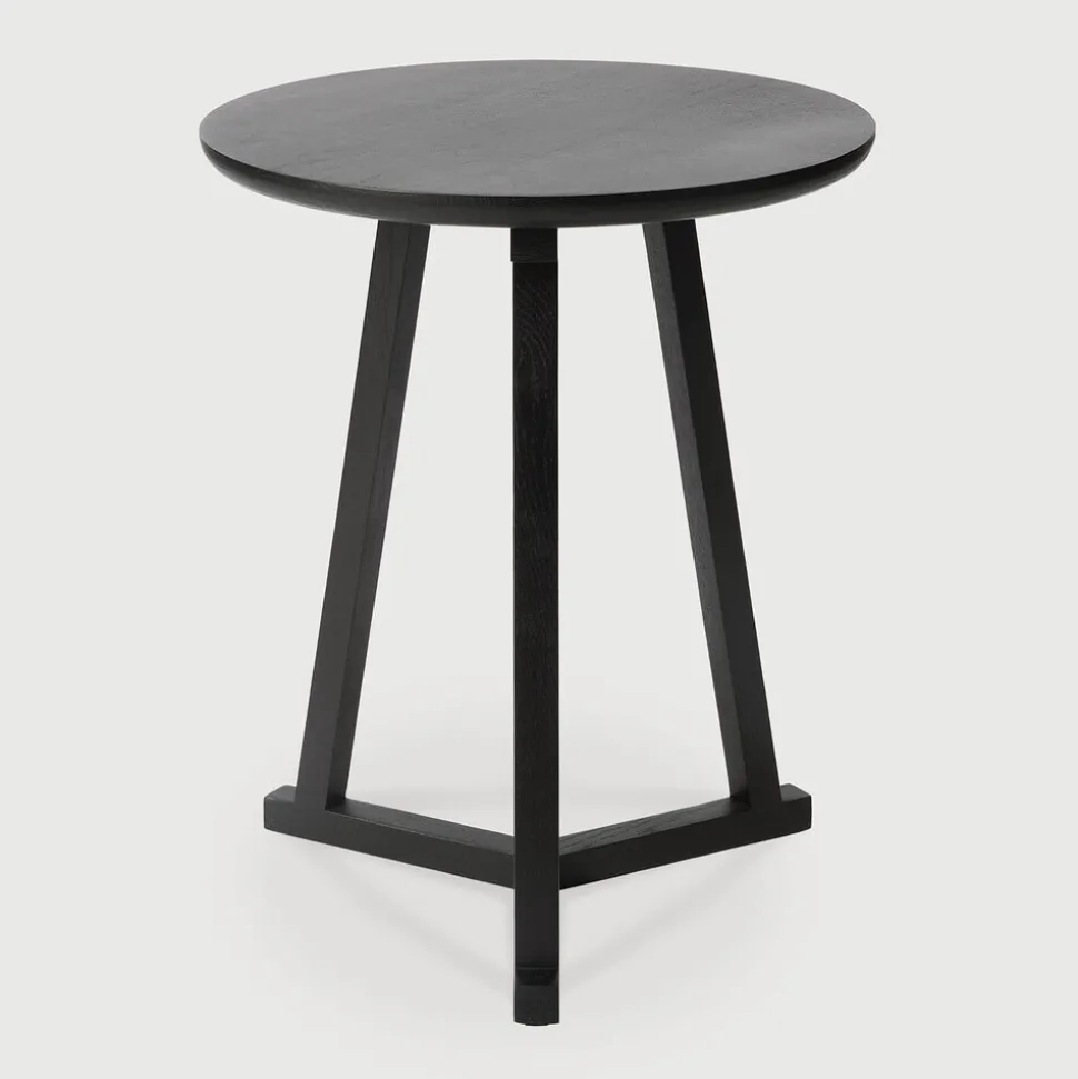 Ronde Bijzettafel Tripod Hout, 46cm