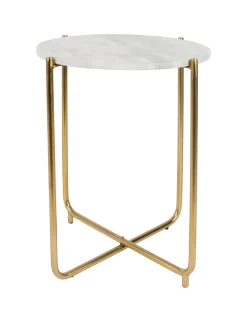 Ronde Bijzettafel Valdemar Marmer, 45cm