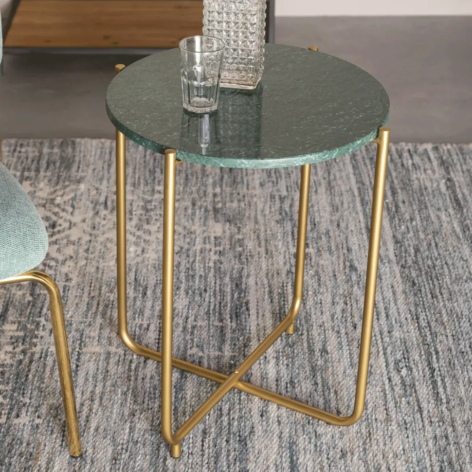 Ronde Bijzettafel Valdemar Marmer, 45cm