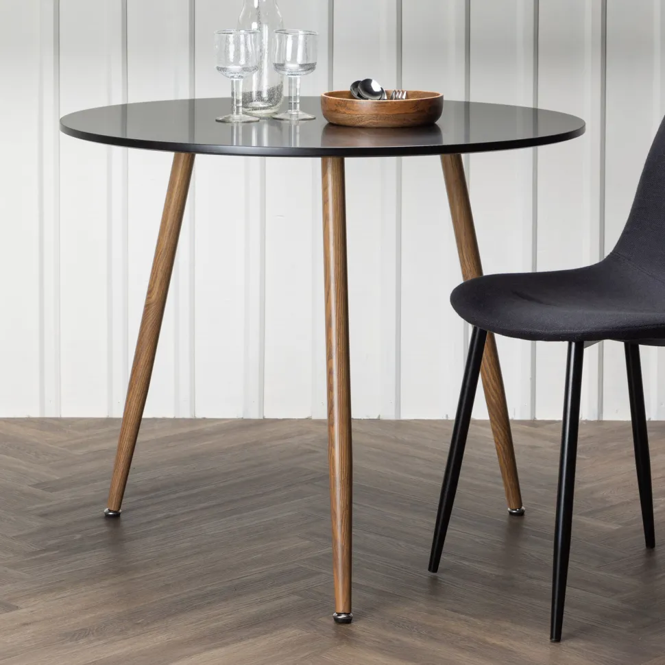 Ronde Bistrotafel Austina 90cm, kleur Zwart