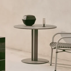 Ronde Bistrotafel Sedalis Aluminium, 80cm, kleur Taupe