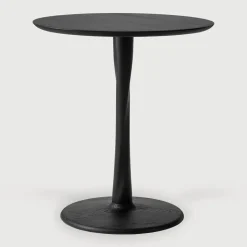 Ronde Bistrotafel Torsion Gevernist Eikenhout, kleur Zwart