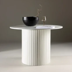 Ronde Eettafel Adrin 110cm, kleur Wit