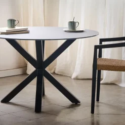 Ronde Eettafel Argo Glas, kleur Zwart